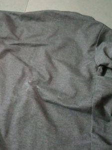 Gray Open Front Cardigan