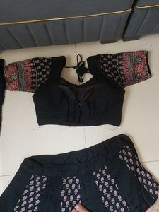 Black Embroidered Lehenga Choli Set