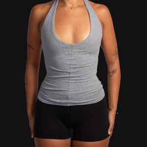 Soft Grey Racerback Tank Top