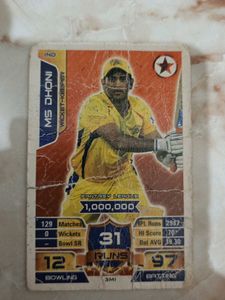 MS Dhoni Star Card Topps