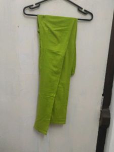 Vibrant Green Ethnic Pants with Georgette jute dup
