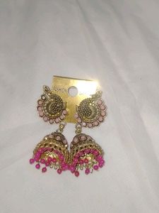 Pink Jhumka