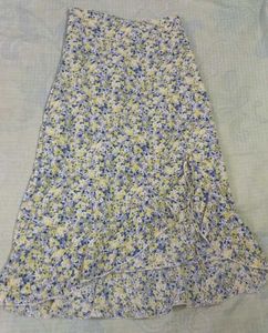 Floral Print Midi Skirt
