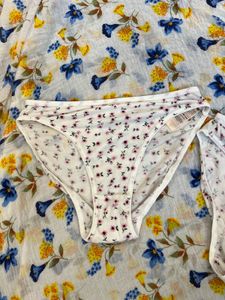 Maroon Floral Print Panties