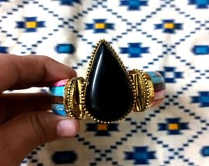 Gemstone Bone Mosiac Multicolour Bangl