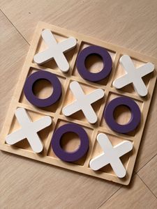 Classic Wooden Tic Tac Toe Game