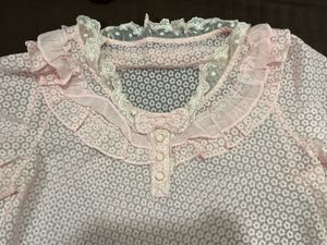 Cute Pink Lace Trim Top