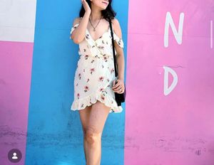 Floral Ruffle Cold Shoulder Dress