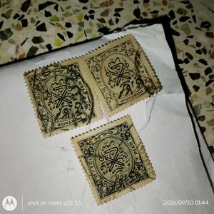 3 Vintage HyderabadPostage Stamps Collection