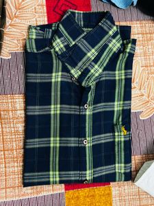 🐎 Ralph Lauren Size L Casual Shirt - Navy/Green
