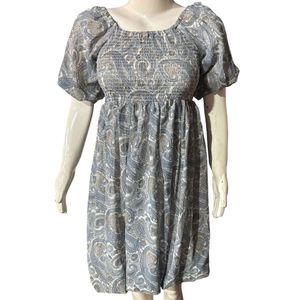 Bohemian Paisley Print Midi Dress