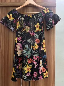 Floral Off-Shoulder Mini Dress