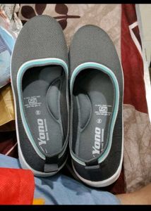 Comfortable Grey Knit Slip-On Shoes
