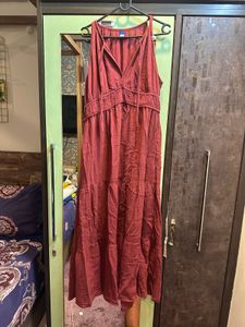 Old Navy Fit &amp; Flare Crinkle Gauze Maxi Dress
