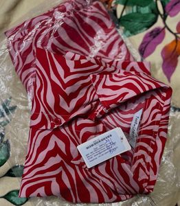 Red Zebra Print Co-ord Set