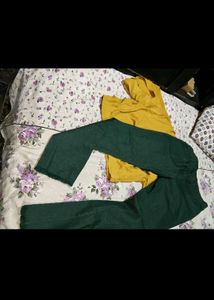 Yellow tops 2 and 1 green pants