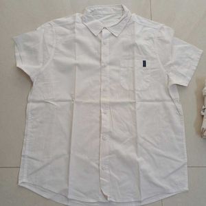 Decathlon Pure Cotton White Shirts - Set of 2