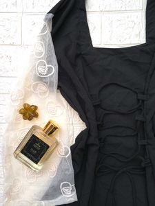 Corset Back Net Sleeves Kurti🖤