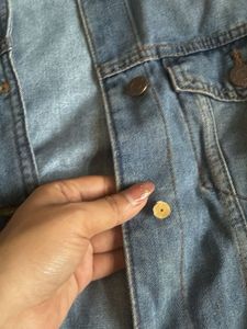 Classic Blue Denim Jacket ( little button defect)