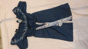girls denim top and Pant