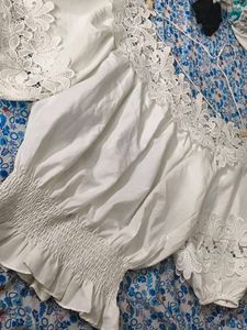 Chic White Off-Shoulder Lace Top