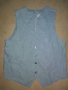 Soft Blue Denim Vest