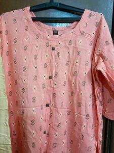 Pink Printed Kurta with Palazzo