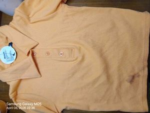 ORANGE POLO T SHIRT /COLLARED TEE
