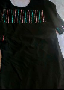 Black Embellished Kurti