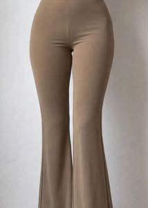 Stylish Beige Flared Pants