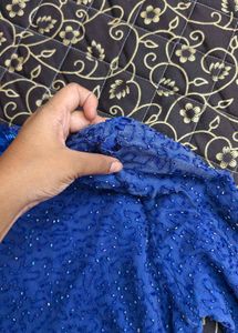 Royal Blue Embellished Blouse