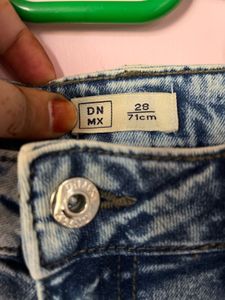 Womens Acid Wash Ripped Jeans