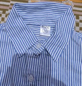 Blue Striped women's Shirt