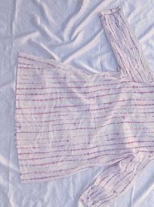 Striped Embroidered Tunic Top
