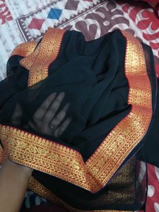 Beautiful black Saree with Blouse