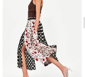 Zara pleated wrap skirt