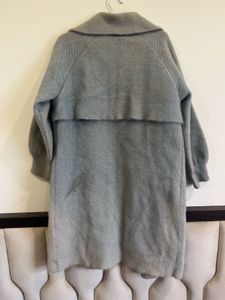 Elegant Grey Wool Blend Coat