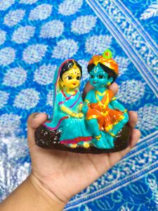 Beautiful Radha Krishna Idol – Hand-Painted Decora