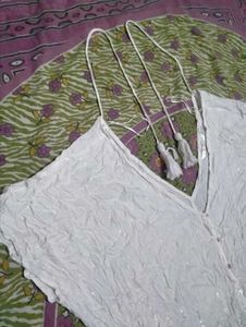 White Textured top