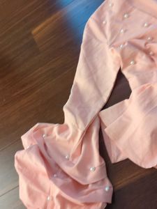 Peach Pearl Embellished Top