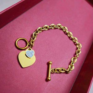 Chunky Gold Heart Locks Anti Tarnish Bracelet