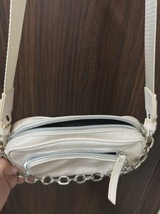 Cream Camera Crossbody Bag