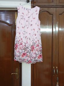 Pink Floral Sleeveless Dress