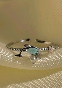 Cute Dolphin Pearl Ring