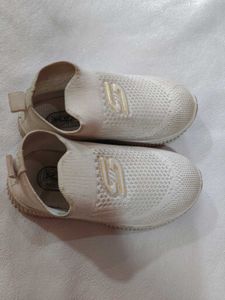 Skechers White Slip-On Sneakers