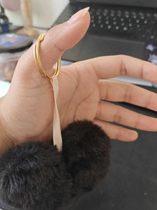 Heart Shaped Fluffy Keychain