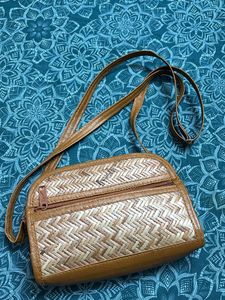 Vintage Woven Crossbody Bag