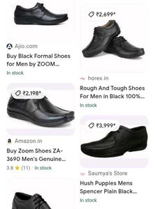 Classic Black Leather Men's Shoes