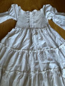 White Tiered Mini Dress