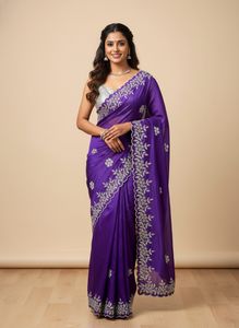 Cut work Saree